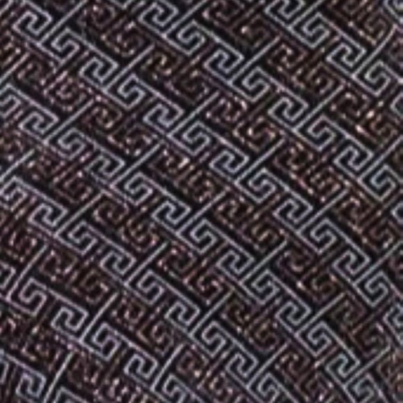 Elegant Maxi Dress Greek Key Pattern Glittering Spaghetti Cut Out - Picture 5 of 5